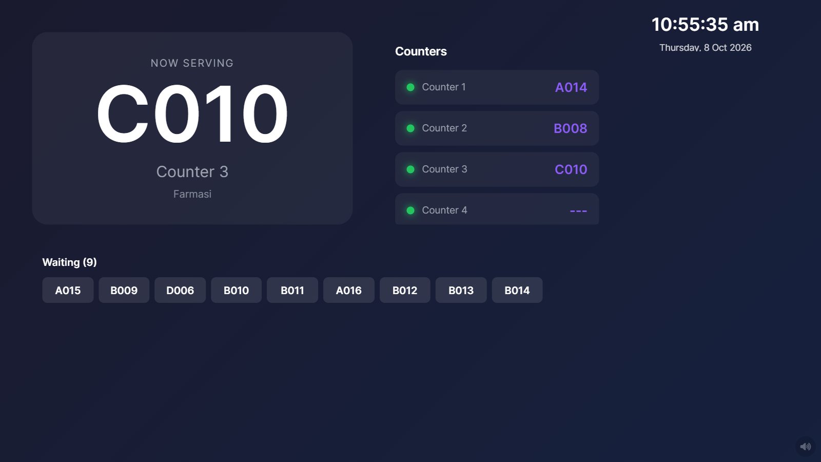 FastQueue Pro - Queue display on TV
